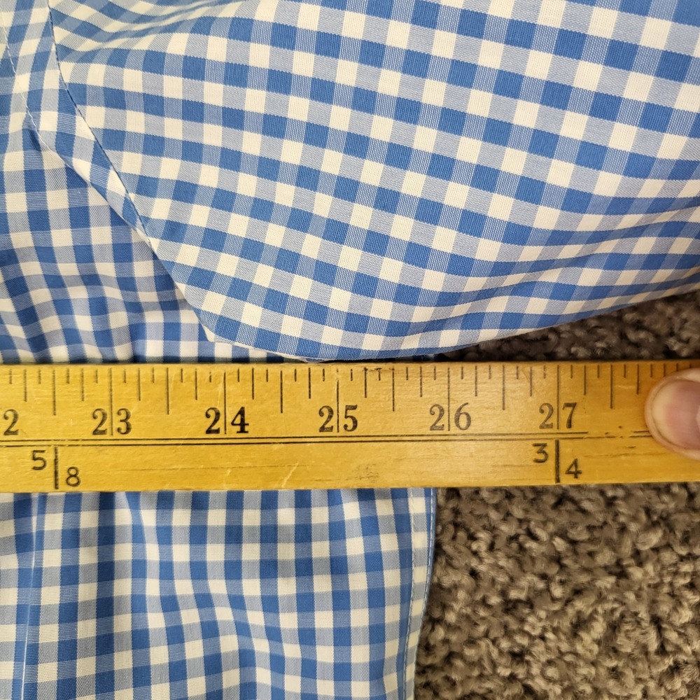 L.L. Bean Shirt Mens XL Blue Gingham Excellent Traditional Fit Cotton 280483 - Picture 6 of 8